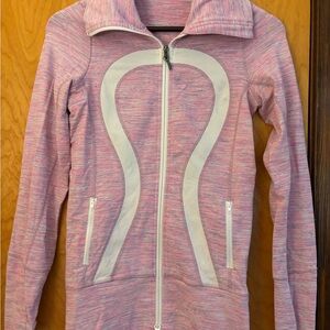 Lululemon Pink and Gray Zip-Up Jacket